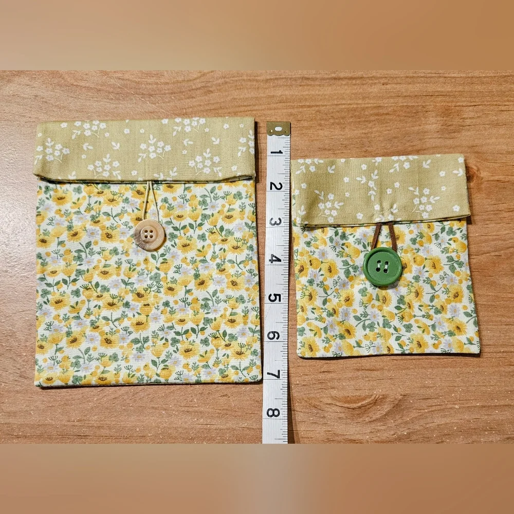 Floral Purse Pouch Set - Yellow and Green - Picture 2 of 6